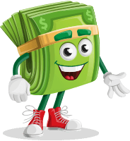 Dollar Bill Cartoon Vector Character AKA Richy McCash